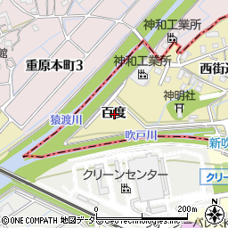 愛知県知立市西中町百度周辺の地図