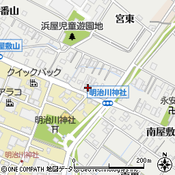 愛知県安城市浜屋町新切屋敷周辺の地図