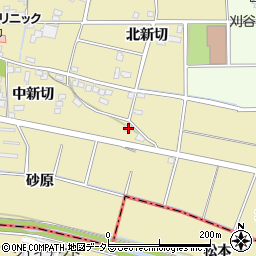 愛知県知立市西中町南新切105周辺の地図
