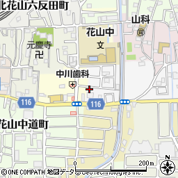 京都府京都市山科区西野八幡田町30-12周辺の地図