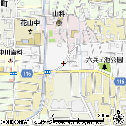 京都府京都市山科区西野八幡田町33-13周辺の地図