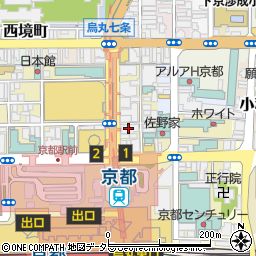 酔心京都駅前店周辺の地図