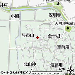 愛知県知多郡東浦町緒川与市山21周辺の地図