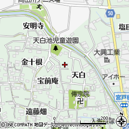 愛知県知多郡東浦町緒川天白27周辺の地図