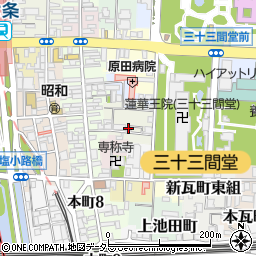 京都府京都市東山区辰巳町588-18周辺の地図