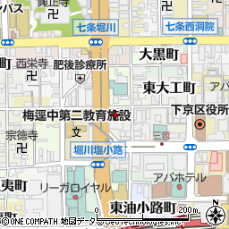 京都府京都市下京区北不動堂町周辺の地図