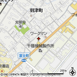 ワークマン四日市羽津店周辺の地図