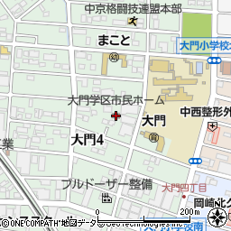 岡崎市大門学区市民ホーム周辺の地図