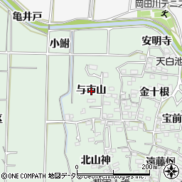 愛知県知多郡東浦町緒川与市山周辺の地図