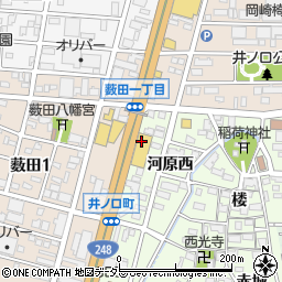 愛知県岡崎市井ノ口町河原西10周辺の地図