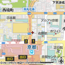 楽蔵 うたげ 京都駅前店周辺の地図