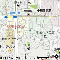 京都府京都市右京区西京極前田町周辺の地図