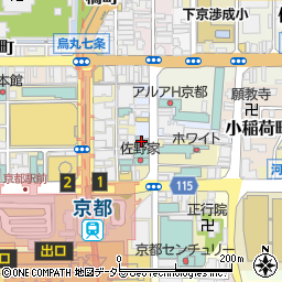 アパヴィラホテル京都駅前周辺の地図