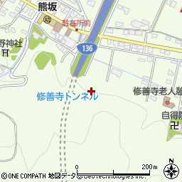 修善寺道路周辺の地図