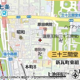 京都府京都市東山区辰巳町594-2周辺の地図