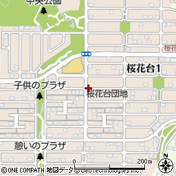 三重県四日市市桜花台周辺の地図