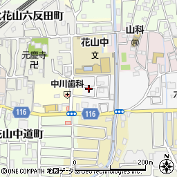 京都府京都市山科区西野八幡田町30-3周辺の地図