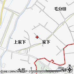 愛知県大府市吉田町家下周辺の地図