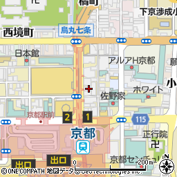 京都銀行京都駅前支店 ＡＴＭ周辺の地図