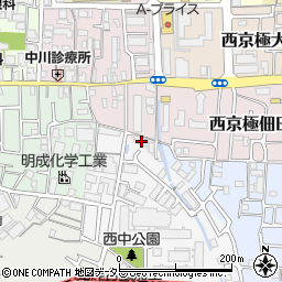 京都府京都市右京区西京極佃田町7周辺の地図