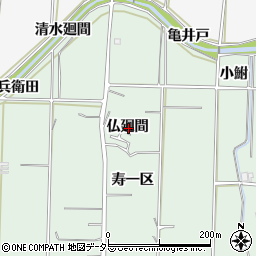 愛知県知多郡東浦町緒川仏廻間周辺の地図