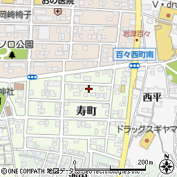 愛知県岡崎市寿町周辺の地図