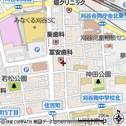 愛知県刈谷市若松町4丁目38周辺の地図