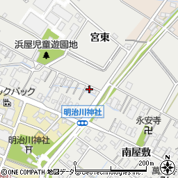 愛知県安城市浜屋町西新切周辺の地図