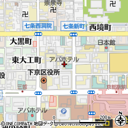 アパホテル京都駅北周辺の地図