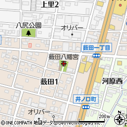 薮田八幡宮周辺の地図