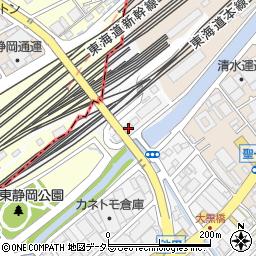 静岡通運本社周辺の地図