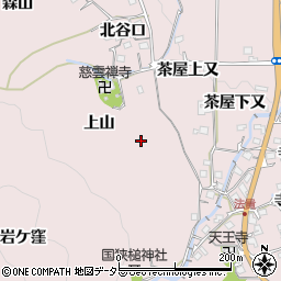 京都府亀岡市曽我部町法貴上山周辺の地図