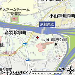 京都府京都市山科区小山鎮守町25-3周辺の地図