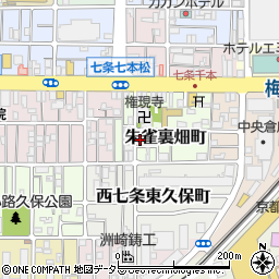 京都府京都市下京区朱雀裏畑町周辺の地図