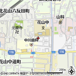 京都府京都市山科区西野八幡田町30-13周辺の地図