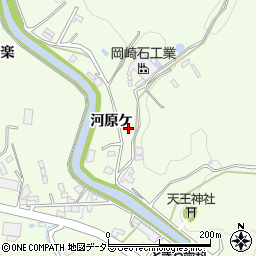 愛知県岡崎市滝町河原ケ周辺の地図