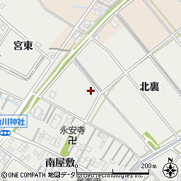 愛知県安城市浜屋町周辺の地図