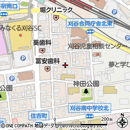 愛知県刈谷市若松町4丁目周辺の地図