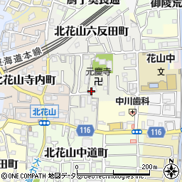 京都府京都市山科区北花山河原町15-7周辺の地図