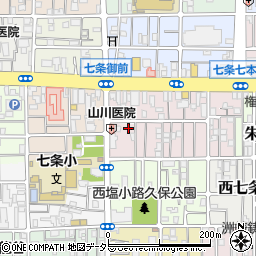京都府京都市下京区西七条南東野町周辺の地図