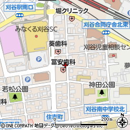愛知県刈谷市若松町4丁目17周辺の地図