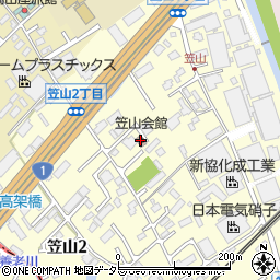 笠山会館周辺の地図