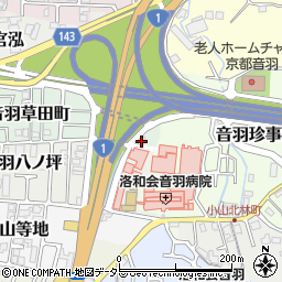 京都府京都市山科区音羽草田町62周辺の地図