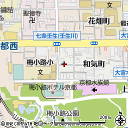 京都府京都市下京区和気町周辺の地図