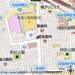 愛知県刈谷市若松町周辺の地図