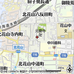 京都府京都市山科区北花山河原町15-5周辺の地図