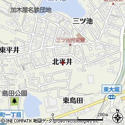 愛知県東海市加木屋町北平井周辺の地図