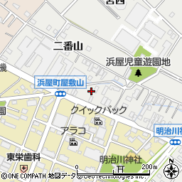 愛知県安城市浜屋町屋敷山14周辺の地図