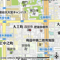 京都府京都市下京区南八百屋町周辺の地図