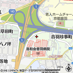 京都府京都市山科区音羽草田町63周辺の地図